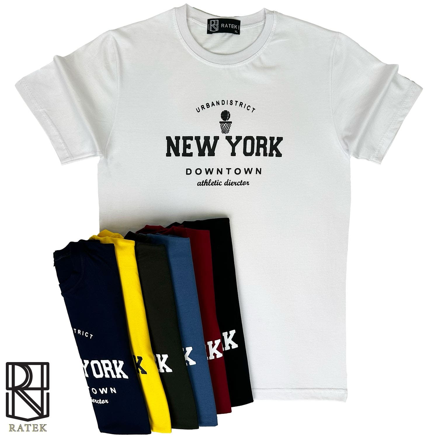 تیشرت مردانه طرح نیویورک (new york) سفید