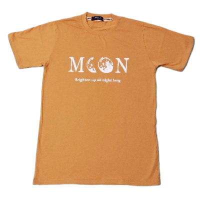 خرید تیشرت مردانه طرح ماه (moon) نارنجی سایز ایکس لارج | بوتیکالا