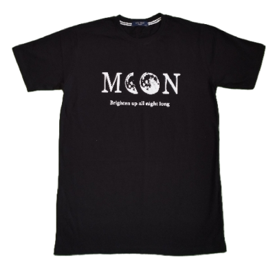 خرید تیشرت مردانه طرح ماه (moon) مشکی | بوتیکالا